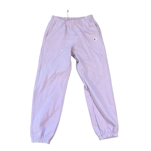 Champion Reverse Weave Women’s Light Pink Cotton Blend Fleece Joggers Size M GUC - Picture 1 of 10